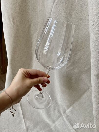 Хрустальные бокалы рифленые zara
