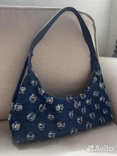 Сумка багет джинсовая винтаж