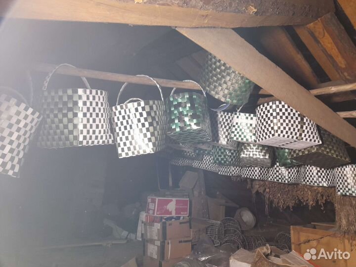 Корзина плетеная большая маленькая