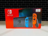 Б/У Nintendo Switch Neon + 64gb