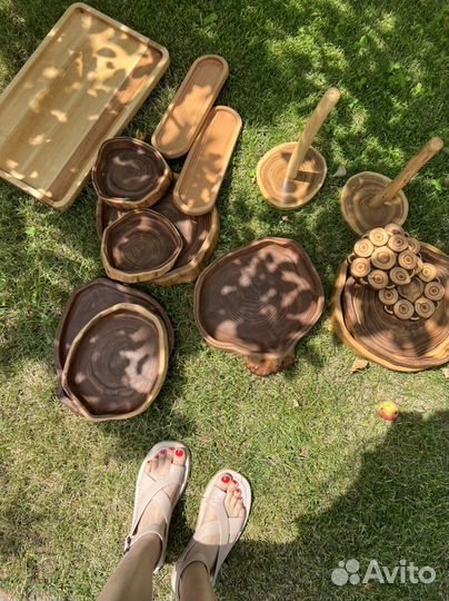 Деревянная тарелка