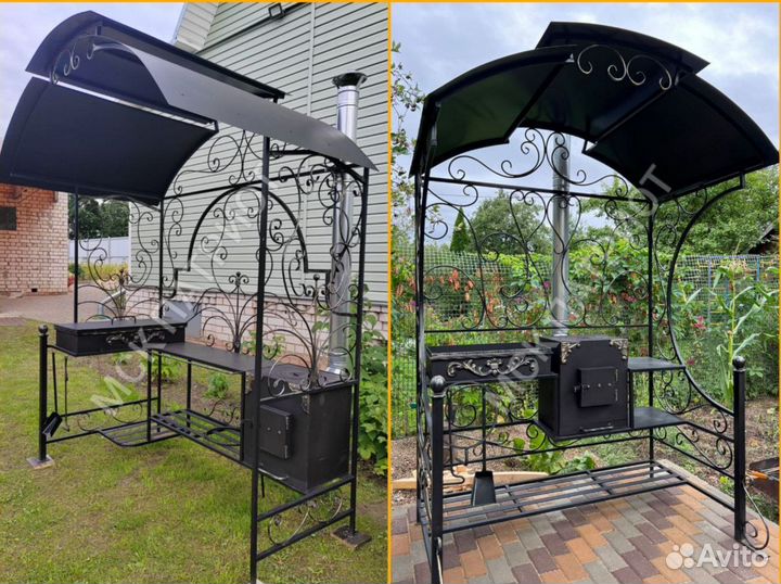 Мангал с крышей