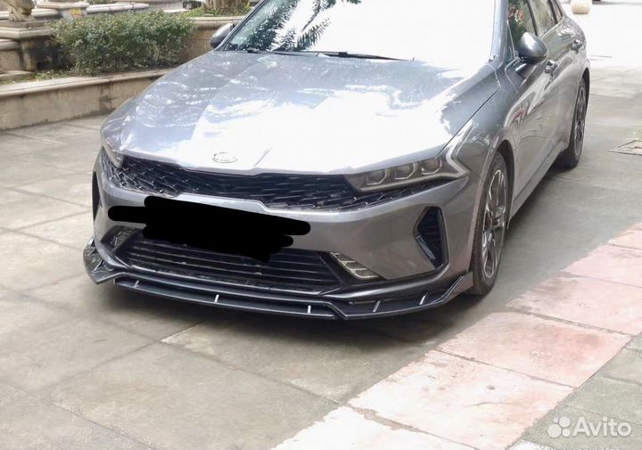 Сплиттер Kia K5 губа киа к5 С ребрами