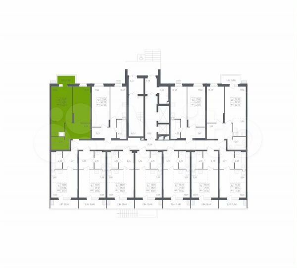 2-к. квартира, 54,8 м², 1/12 эт.