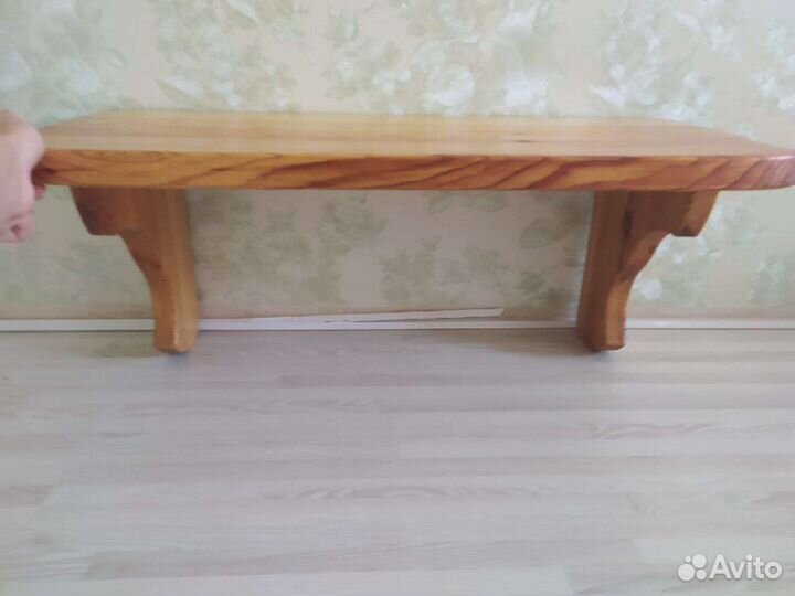 Полка подвесная из массива