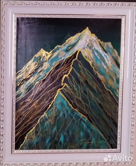 Интерьерные 2 картины :Маки и Горы, 40х50 без рамы