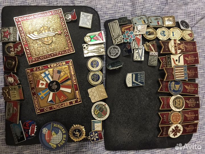 Значки СССР по хоккею