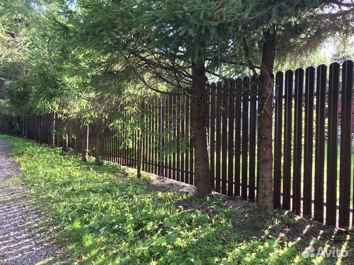 Забор одинарный штакетник 20м