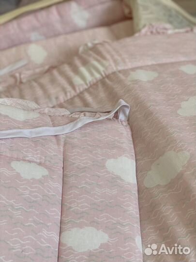 Бортики в кроватку для девочки 90*60