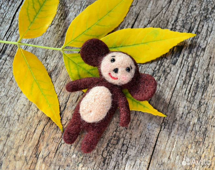 Чебурашка брошь