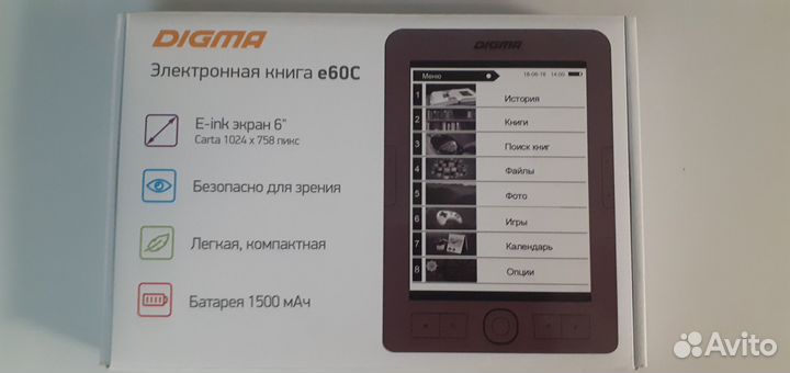 Электронная книга Digma E60C, Ritmix RBK-700