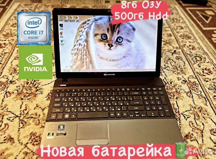 Игровой Ноутбук Acer core i7/8гб/ GT 540m 2гб
