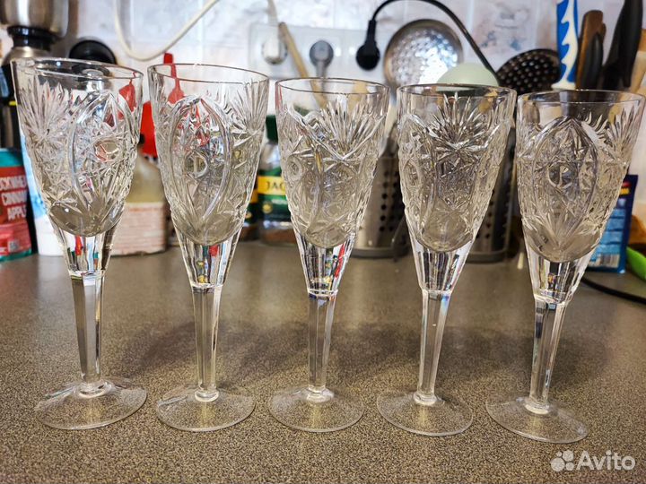 Наборы хрустальные бокалы СССР