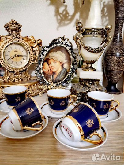 Сервиз кофейный.Кобальт. Винтаж