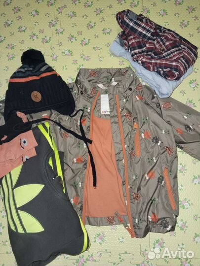 Вещи пакетом+ ветровка на мальчика 98