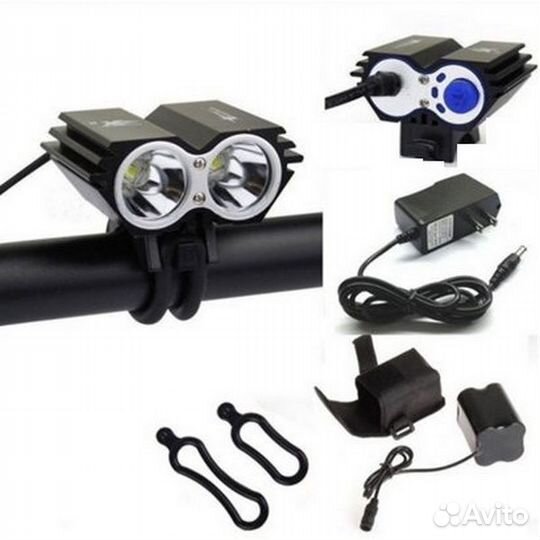 Фонарь передний на руль Сова, выносн. аккум., 2000