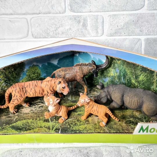 Набор животных Тигры, носорог арт. 9899-71