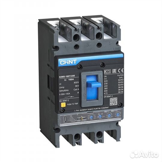 Chint Авт. выкл. nxms-160SF/3Р 125A 36кА с электронным расцепителем (R)
