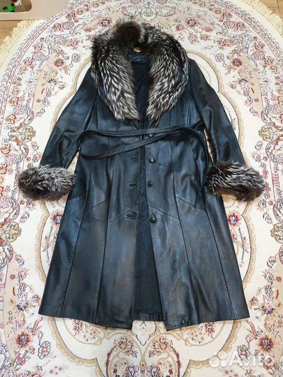 Винтажные кожаные плащи L-XL