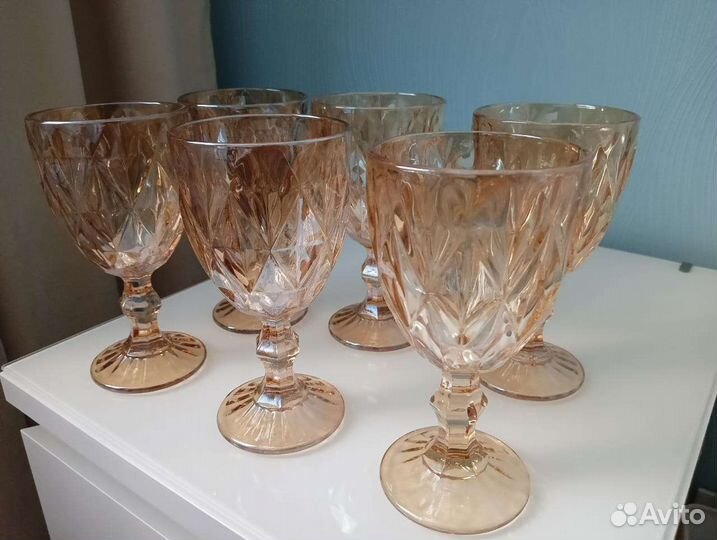 Бокалы/Набор бокалов/Цветные бокалы/Бокалы 6 шт