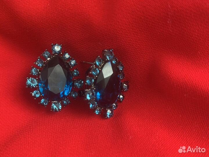Серьги клипсы Swarovski