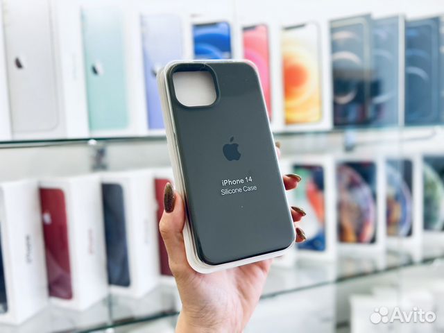 Чехол на iPhone 14, серый