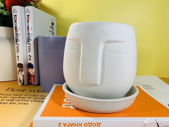 Силиконовая форма Кашпо горшок Спящий муар