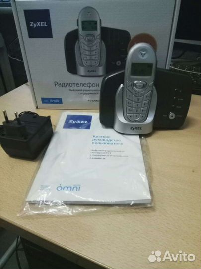 Радиотелефон цифровой Dect+Ip Zyxel P-2300 нов акк