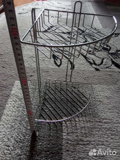 Угловая полка для ванной/кухни