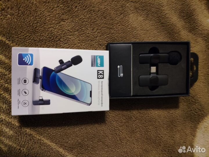 Беспроводной петличный микрофон type c андроид/пк