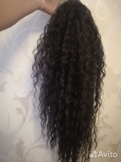 Афрокудри парик вязанный чёрный