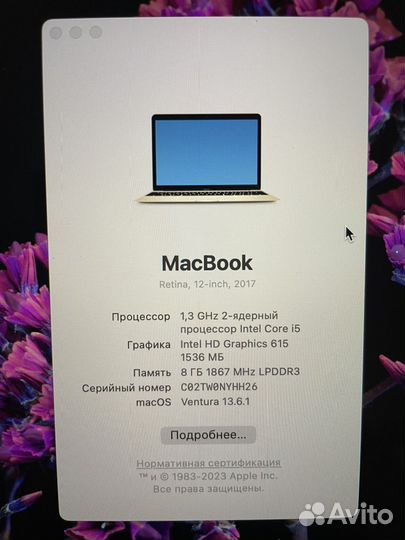 Apple macbook 12 retina 2017