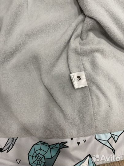 Куртка плащ 98 с флисом