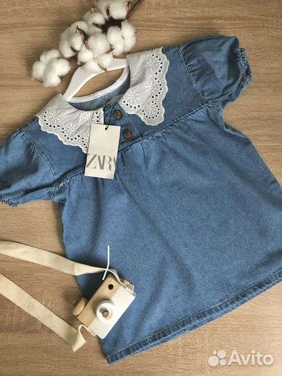 Джинсовые поатья Zara