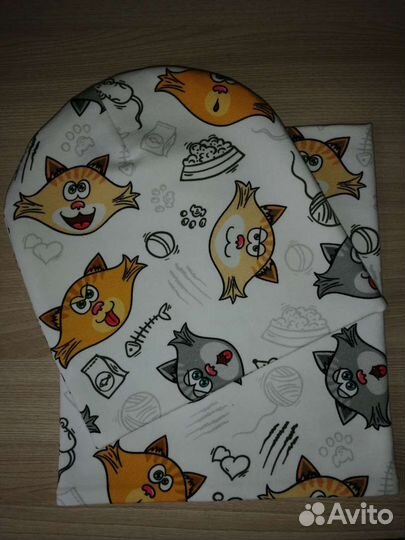 Детская шапка со снудом