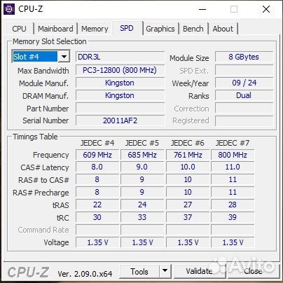 Оперативная память Kingston so-dimm DDR3L