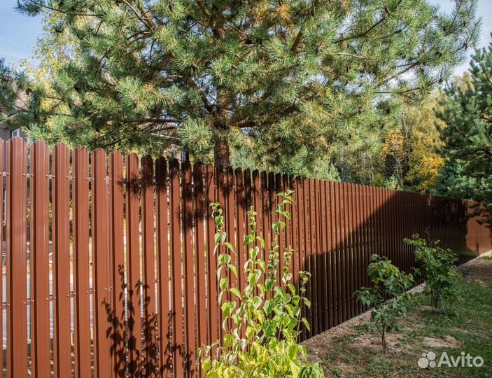 Металлический штакетник / Евроштакетник