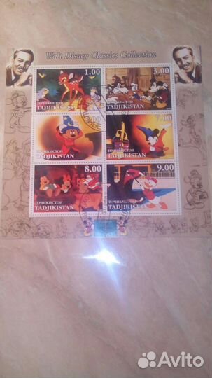 Марки блоки уолт дисней