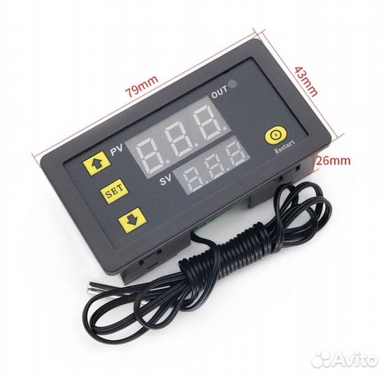 Микроконтроллер температуры W3230 12В, 220В