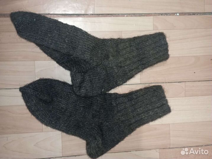 Носки шерстяные вязаные