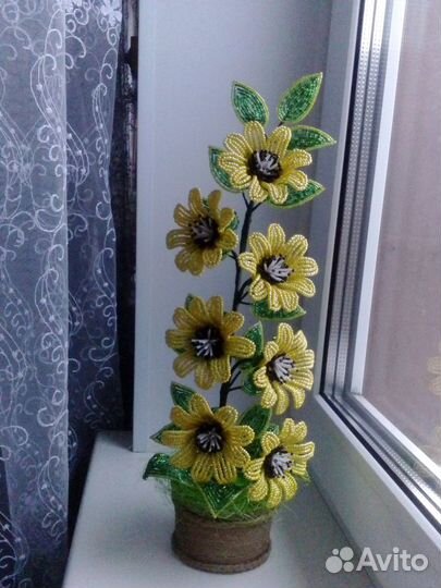 Ручная работа цветы из бисера