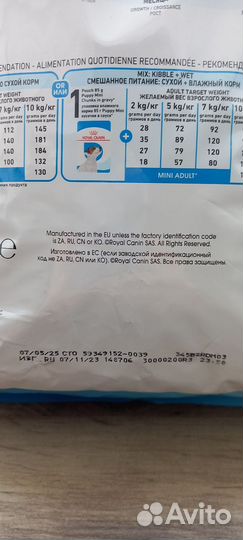 Корм для щенков royal canin puppy