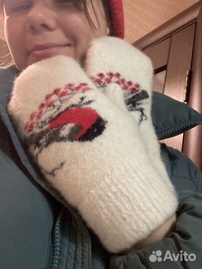 Варежки шерстяные 100%