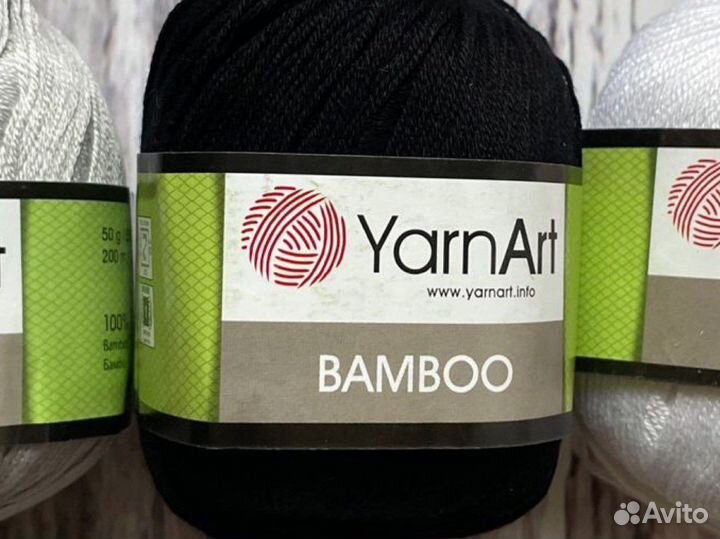 Пряжа бамбук 100, цена за 19 мотков