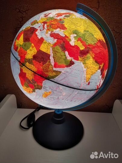 Глобус политический, диаметр 210 мм, с подсветкой