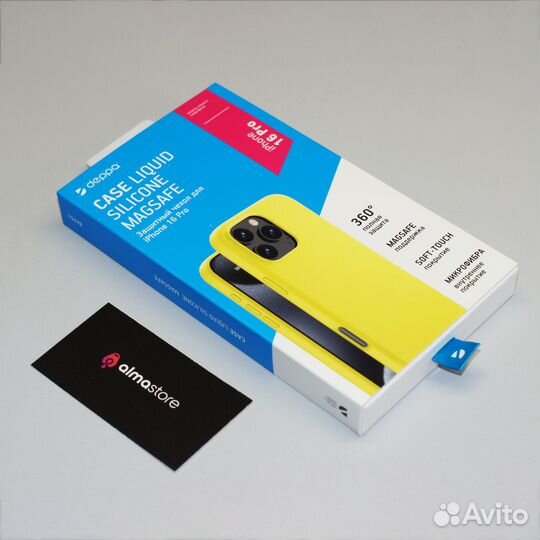 Deppa silicone case magsafe iPhone 16 Pro yellow