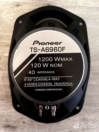 Динамики 6х9 Pioneer TS-A6960F (овалы) 1200w