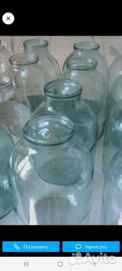 Банки стеклян. 3л, и с крышками разного размера