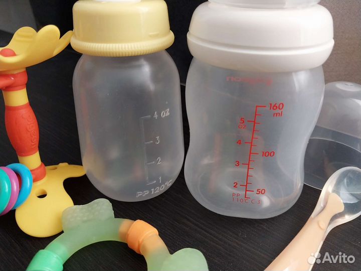 Pigeon бутылочка, бутылочка с ложечкой для корм