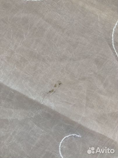 Белая Штора тюль с завязками